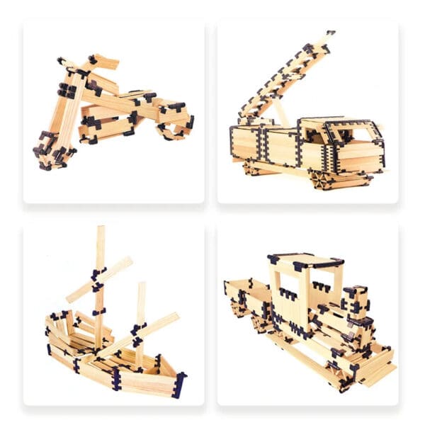 Wholesale Wooden Master Building Blocks Toy for Kids DIY Creative Construction Set, Innovative and Eco-Friendly