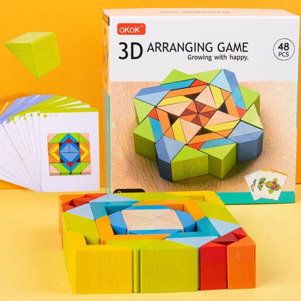 Wholesale Wooden Building Blocks Creative Beech Wood Blocks for Kids Early Education Puzzle Toys Shape Recognition and Thinking