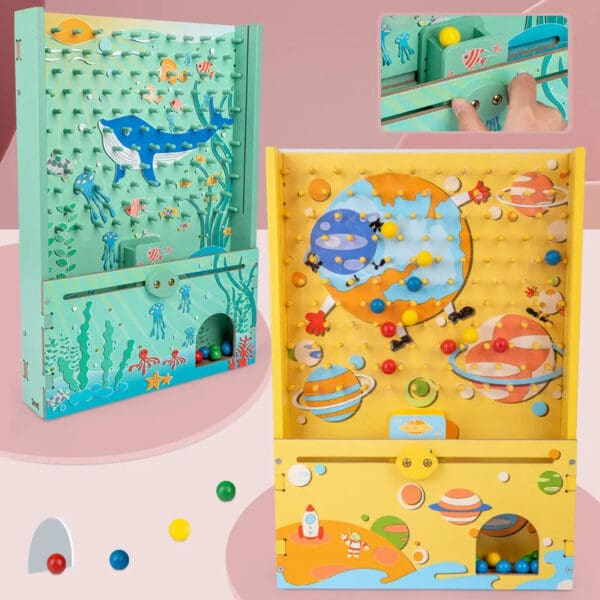 Wholesale Wooden Catching Ball Game Machine Fun High Quality Early Education Gift Montessori Wooden Toys Dropshipping