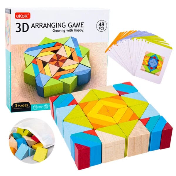 Wholesale Wooden Building Blocks Creative Beech Wood Blocks for Kids Early Education Puzzle Toys Shape Recognition and Thinking
