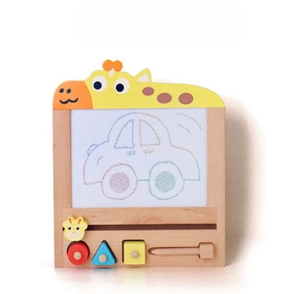 Wholesale Wooden Magnetic Drawing Board Educational Toy for Kids Shape and Color Cognition Early Learning Graffiti Board