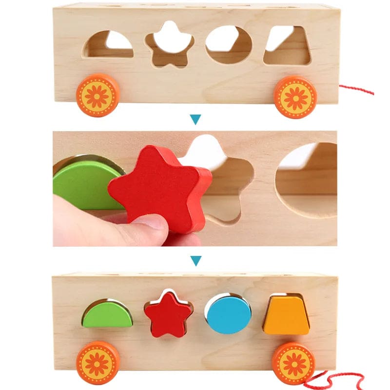 Wholesale Wooden Shape Matching Game Educational Toy for Kids 17-Hole Geometry Shape Matching and Color Recognition Dropshipping - Image 4