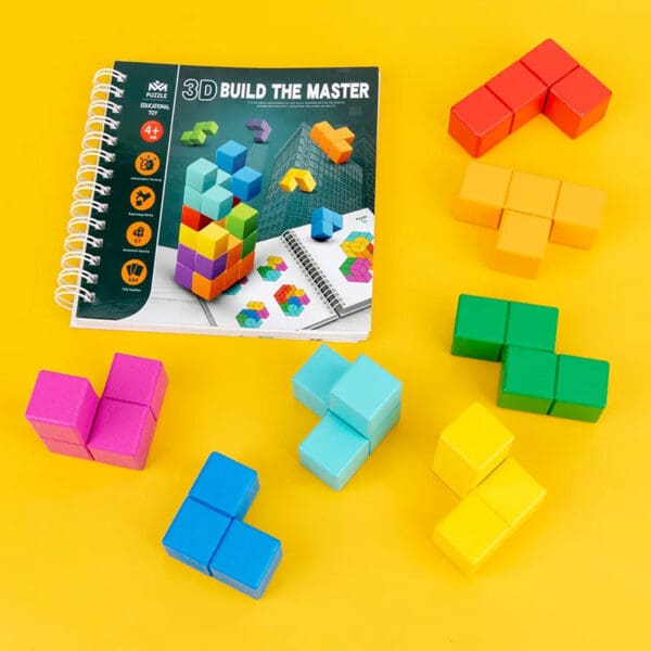 Wholesale Wooden Thinking Cube Building Blocks Educational Toy for Kids Space Logic Training and 3D Puzzle Dropshipping