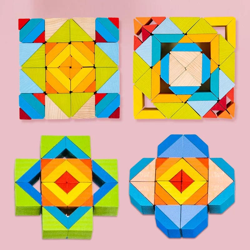 Wholesale Wooden Building Blocks Creative Beech Wood Blocks for Kids Early Education Puzzle Toys Shape Recognition and Thinking - Image 4