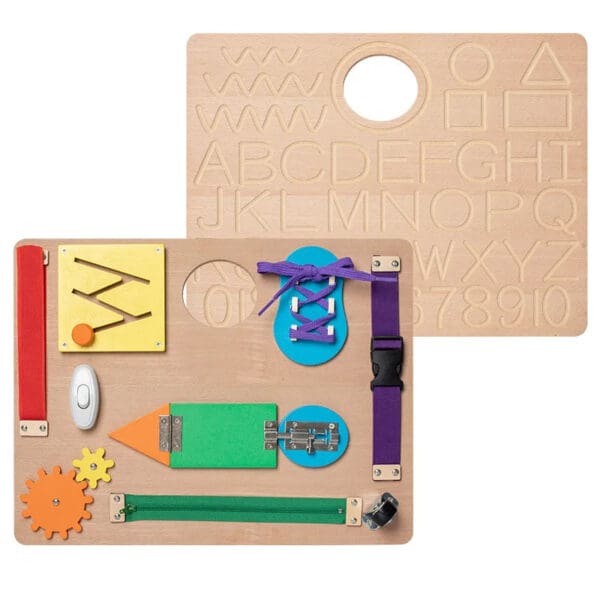 Wholesale Wooden Busy Board Montessori Sensory Toy for Toddlers Educational Learning Activity for Fine Motor Skills Travel Fun