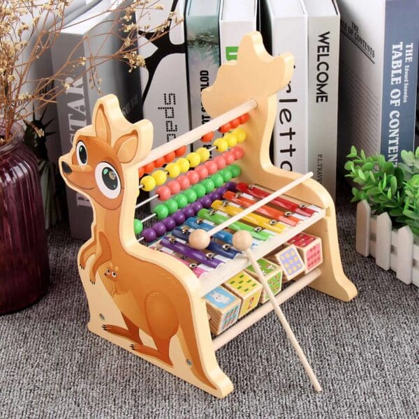 Wholesale Wooden Musical Toy Xylophone Counting Beads Educational Toy for Toddlers Early Learning Dropshipping