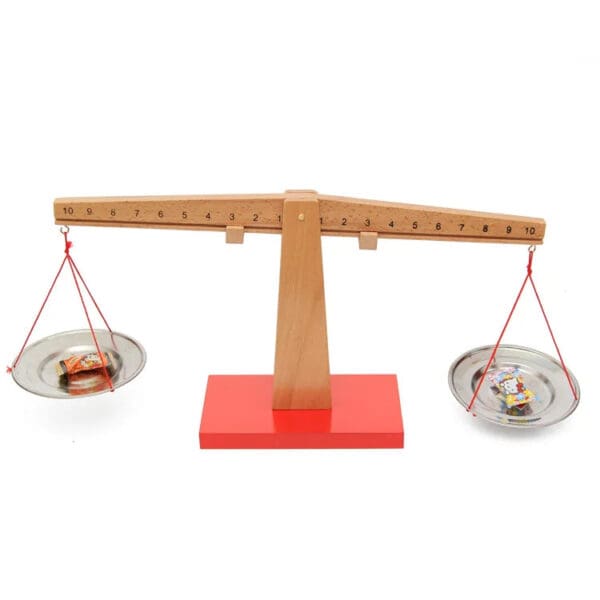 Wholesale Wooden Balance Scale Toy Montessori Math Scale Set for Kids Early Education Professional Version Teaching Aids