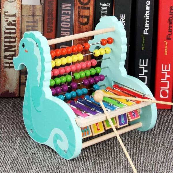 Wholesale Wooden Musical Toy Xylophone Counting Beads Educational Toy for Toddlers Early Learning Dropshipping