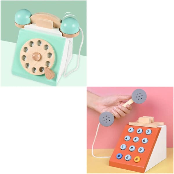 Wholesale Montessori Wooden Telephone Toys For Kids