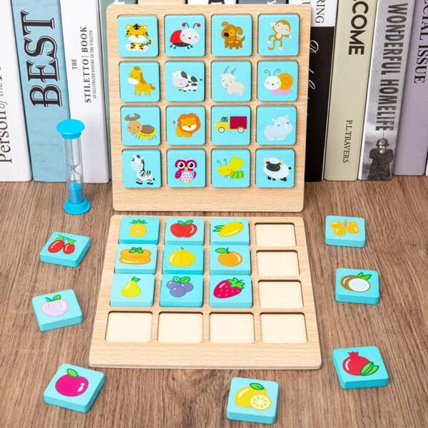 Wholesale Wooden Memory Chess Educational Toy for Kids Instant Photo Puzzle Board Game Montessori Early Learning Gift for Kids