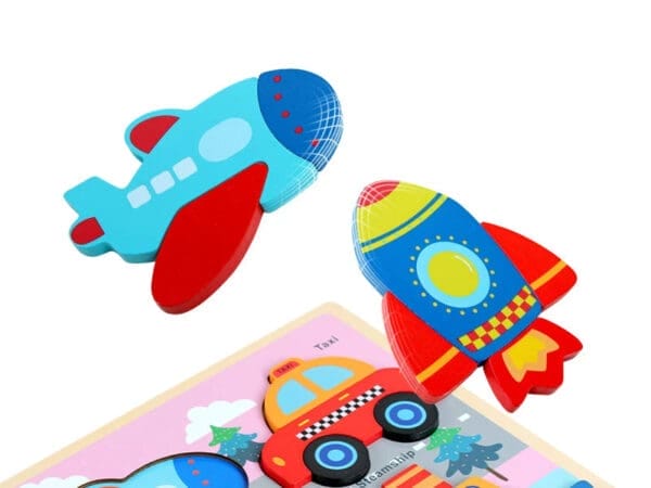 Wholesale Wooden Animal Jigsaw Puzzle Large Size Educational Toy for Kids 1-3 Years Early Childhood Learning Dropshipping