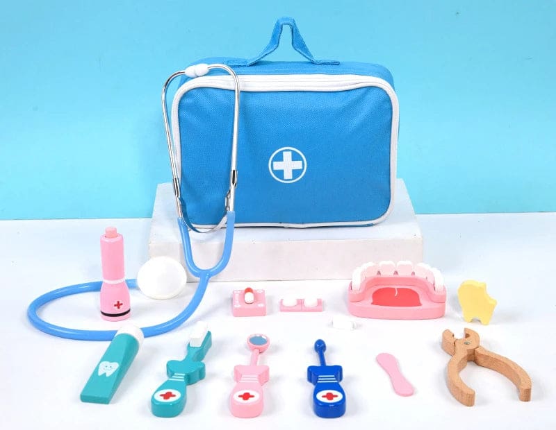 Wholesale Wooden Pretend Play Toys Doctor Nurse Medical Kit Simulation Toy Set for Kids Dropshipping - Image 6