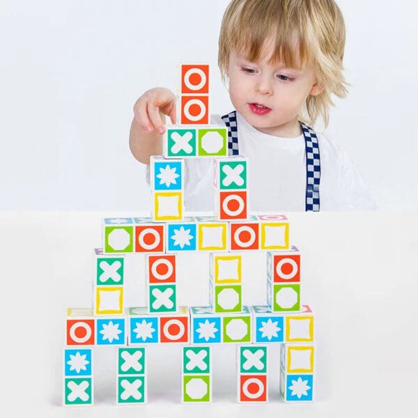 Wholesale Wooden Montessori Educational Building Blocks Matching Puzzle Board Game for Kids Early Learning Dropshipping