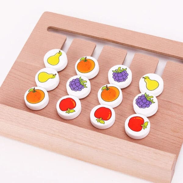 Wholesale Wooden Puzzle Slide Game Montessori Educational Toy for Kids Color and Shape Matching Logic Training Dropshipping