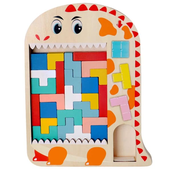 Wholesale Wooden Russian Blocks Puzzle Educational Toy for Kids Logic Thinking Stacking Brain Teaser Dropshipping