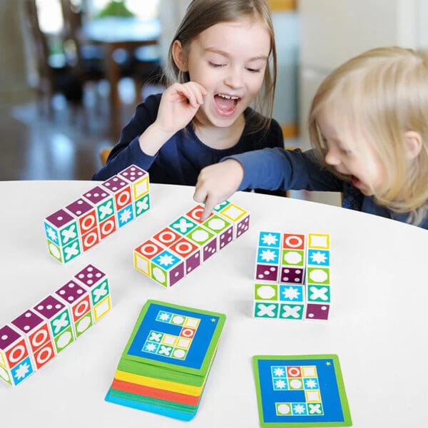 Wholesale Wooden Montessori Educational Building Blocks Matching Puzzle Board Game for Kids Early Learning Dropshipping