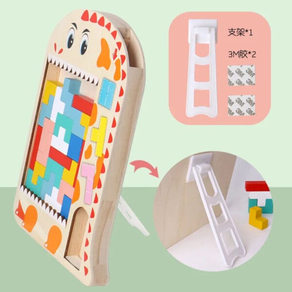 Wholesale Wooden Russian Blocks Puzzle Educational Toy for Kids Logic Thinking Stacking Brain Teaser Dropshipping