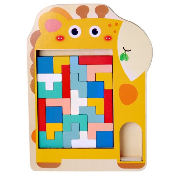 Wholesale Wooden Russian Blocks Puzzle Educational Toy for Kids Logic Thinking Stacking Brain Teaser Dropshipping