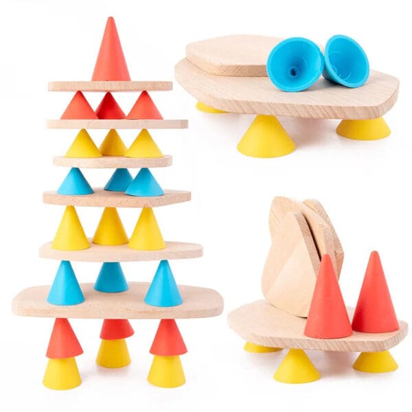 Wholesale Educational Wooden Stacking Tower Toy for Kids