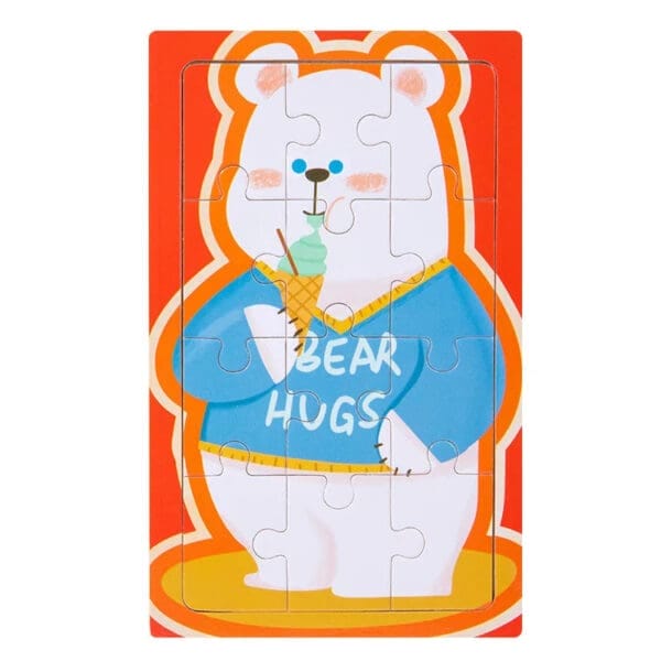 Wholesale Wooden Cartoon Animal Jigsaw Puzzle Educational Montessori Toy for Kids Color Cognition and Early Learning Fun