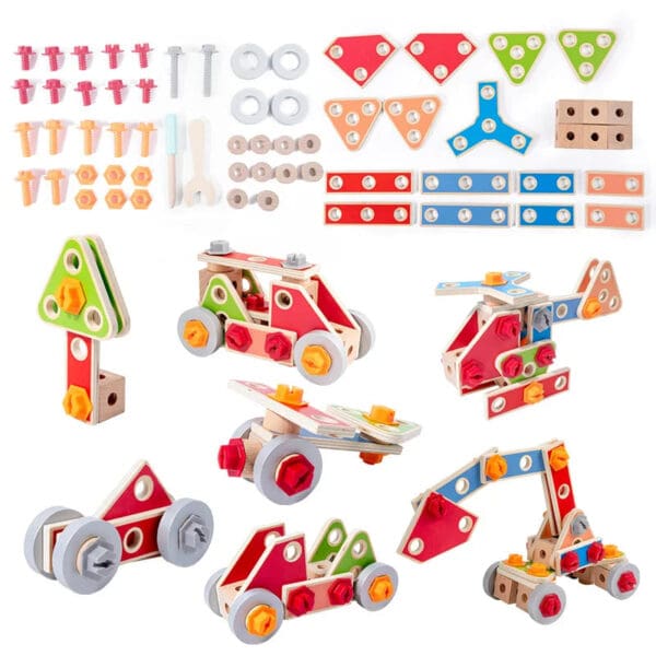 Wholesale Wooden Nuts and Bolts Toy DIY Multi-Functional Nut and Screw Assembly Educational Toy for Kids Montessori Dropshipping
