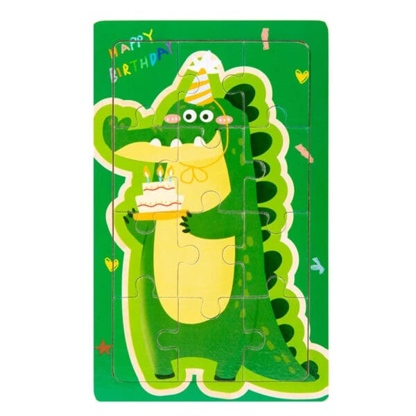 Wholesale Wooden Cartoon Animal Jigsaw Puzzle Educational Montessori Toy for Kids Color Cognition and Early Learning Fun