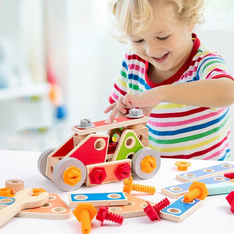 Wholesale Wooden Nuts and Bolts Toy DIY Multi-Functional Nut and Screw Assembly Educational Toy for Kids Montessori Dropshipping - Image 2