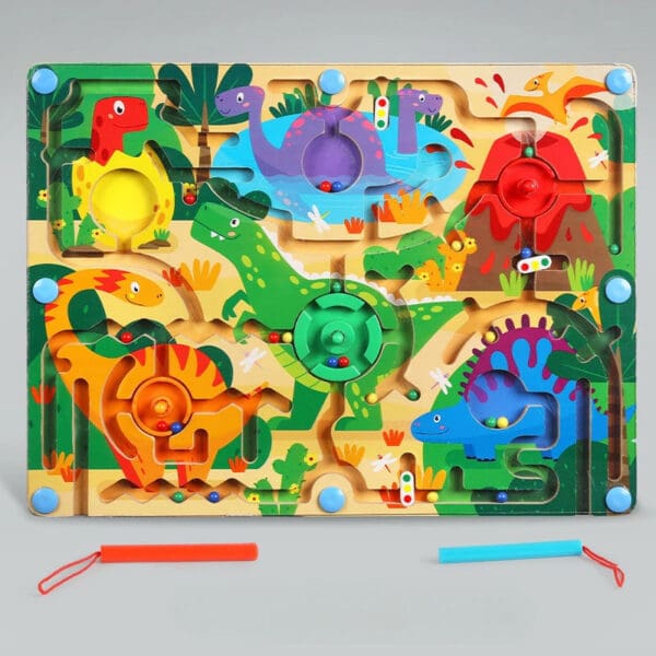 Wholesale Wooden Beads Maze Educational Toy for Kids Magnetic Puzzle Game Learning and Thinking Skills Dropshipping
