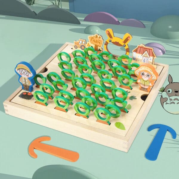 Wholesale Wooden Fishing Carrot Harvest Toy Educational Early Learning Toy for Kids Fine Motor Skills Development Dropshipping