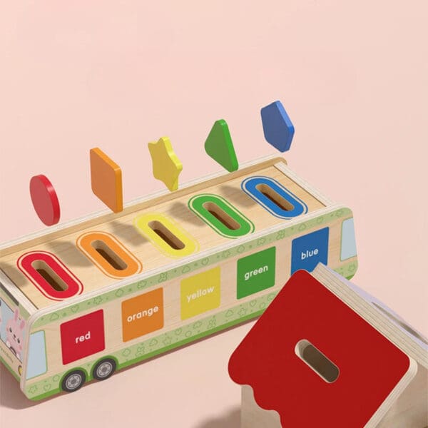 Wholesale Wooden Ball Drop Coin Box Montessori Educational Toy for Kids Shape Matching and Fine Motor Skills Dropshipping