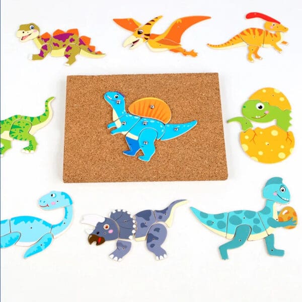 Wholesale Wooden Nail Toys Educational Toy for Kids Creative Jigsaw Puzzle Board for Pattern Recognition Dropshipping