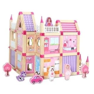 Wholesale Wooden Doll Houses Building Block Model for Kids Creative DIY Castle Villa Toy Perfect for Children Dropshipping - Image 8