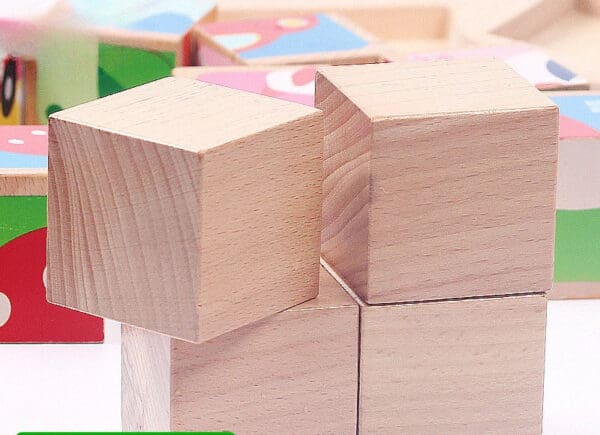 Wholesale Wooden Building Blocks 3D Puzzle Educational Toy for Kids Early Learning Gift Dropshipping