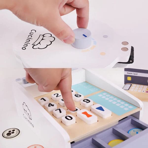 Wholesale Wooden Pretend Play Toys Popcorn Cart Candy Set Educational Kitchen Toy for Kids Early Learning Dropshipping