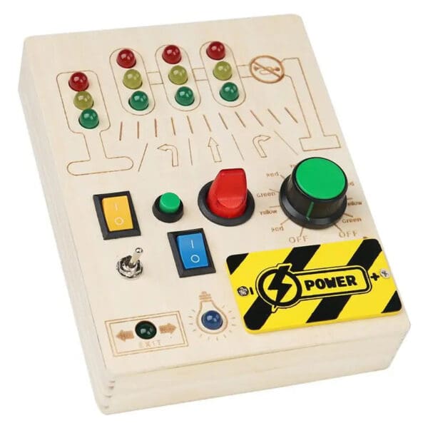 Wholesale High Quality Wooden Light Circuit Busy Board for Kids' Education