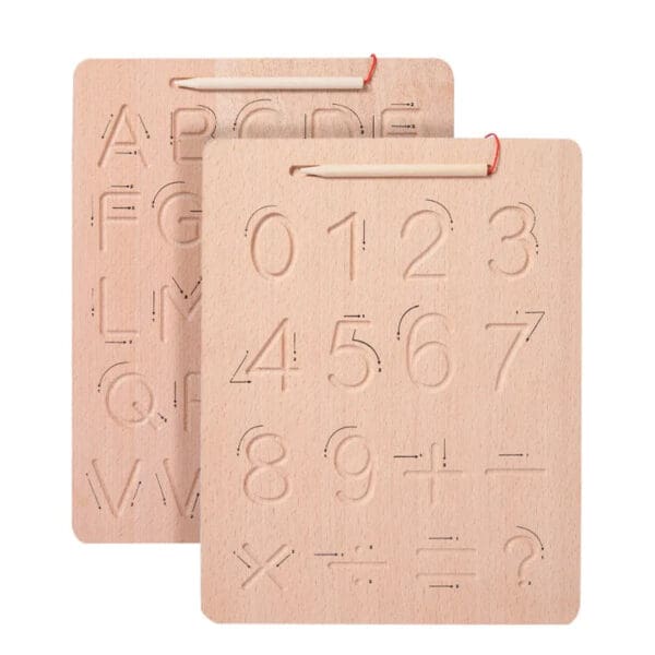 Wholesale Wooden Tracing Board Montessori Educational Handwriting Tracking Board for Kids Letters and Numbers Dropshipping