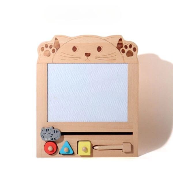Wholesale Wooden Magnetic Drawing Board Educational Toy for Kids Shape and Color Cognition Early Learning Graffiti Board