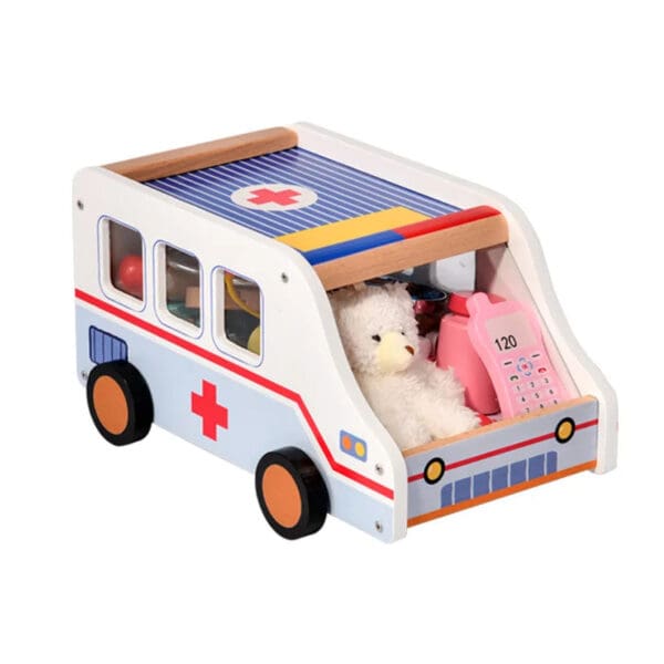 Wholesale Wooden Pretend Play Toys Doctor Set Role Play Ambulance Series Educational Medical Toy for Kids Dentist Gift Fun