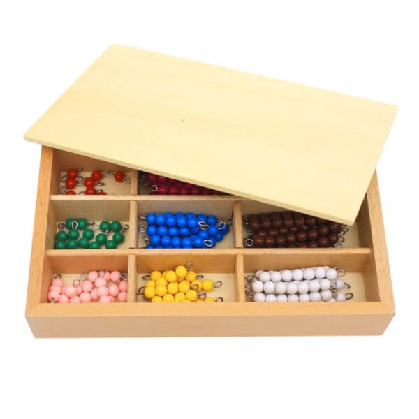 Wholesale colorful Bead math digital counting montessori beads game Stacking Art Toys Toddler Educational Montessori Games