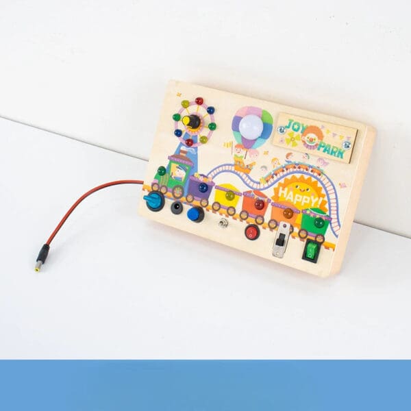 Wholesale Montessori LED Wooden Busy Board Educational Toy for Kids Light-Up Play and Hand-Eye Coordination Early Learning Fun